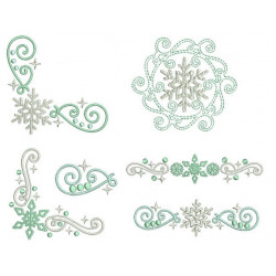 Stickserie - Snow Swirls